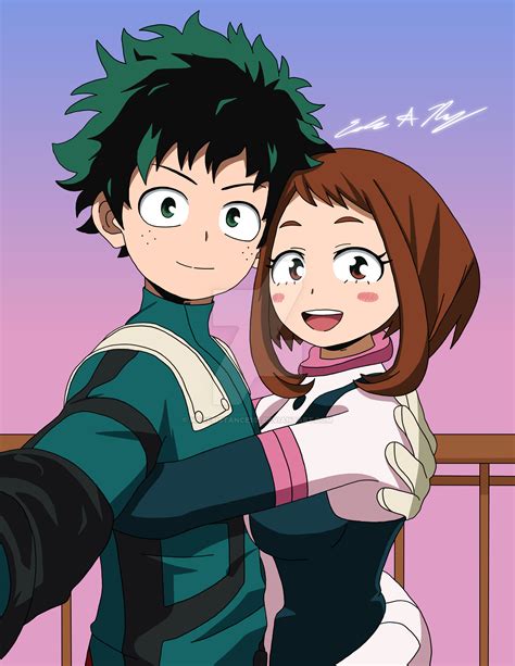 deku x uraraka|Explore the Best Urarakaxdeku Art .